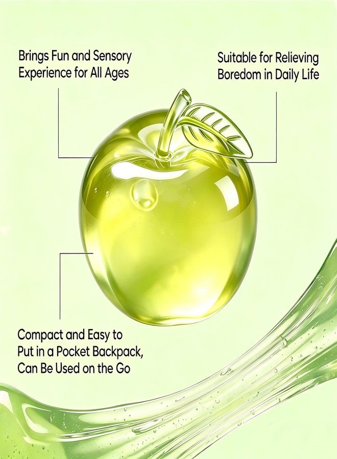 Oulores Apple Squishy, Slow Rising Stress Relief, 2026 New Realistic Green Apple Shaped Squeezes Balls, Soft Cute Fruit Anxiety Relief for Office Home Travel (Green) - Image 5