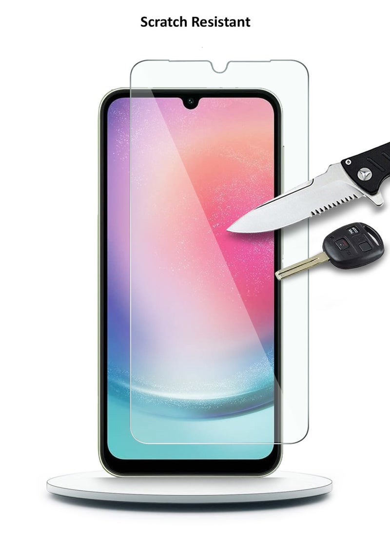 Techie 2 قطع واقي شاشة زجاجي مقسى HD لجهاز سامسونج جالاكسي A24 - مضاد للانعكاس ومضاد للفقاعات بصلابة 9H وسمك 0.33 مم وحواف مدورة وسهولة في التركيب - Image 5