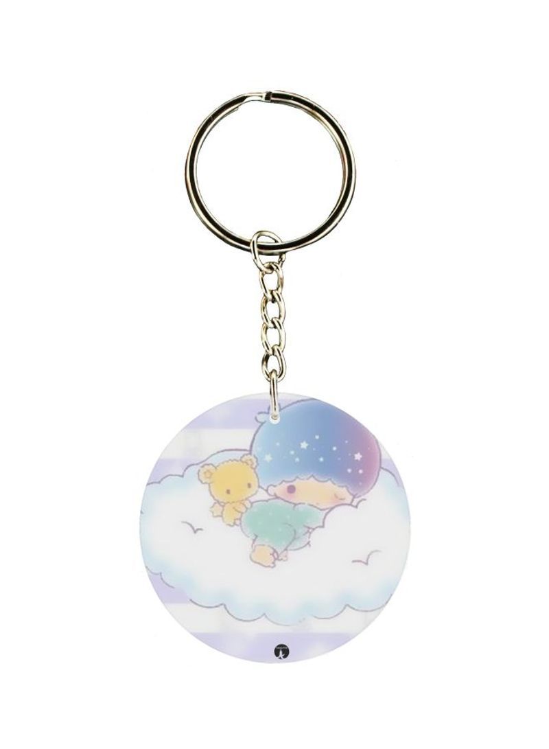 Cartoon Printed Double Sided Keychain
