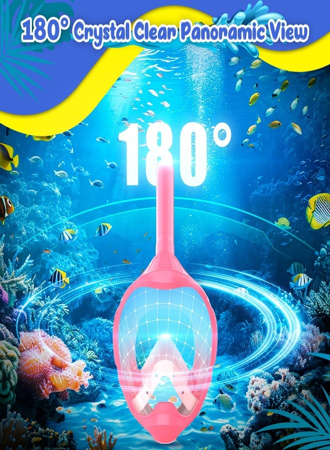 Jwintee Kids Snorkel Mask Full Face, Full Face Snorkel Mask for Kids, 180 Degree Panoramic View Snorkeling Gear for Kids, Kids Snorkeling Set Anti-Fog Anti-Leak - Image 5