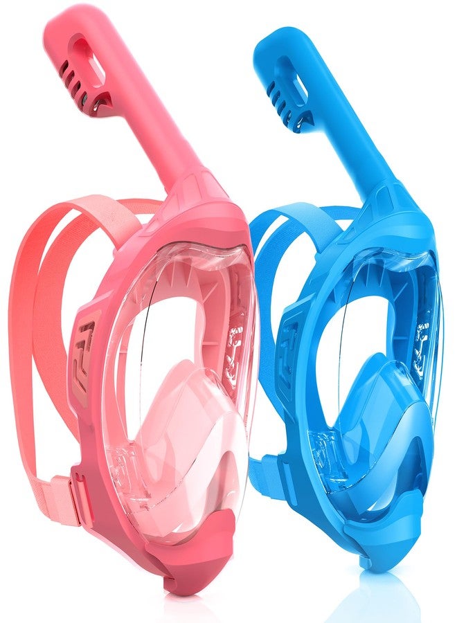 Jwintee Kids Snorkel Mask Full Face, Full Face Snorkel Mask for Kids, 180 Degree Panoramic View Snorkeling Gear for Kids, Kids Snorkeling Set Anti-Fog Anti-Leak - Image 1