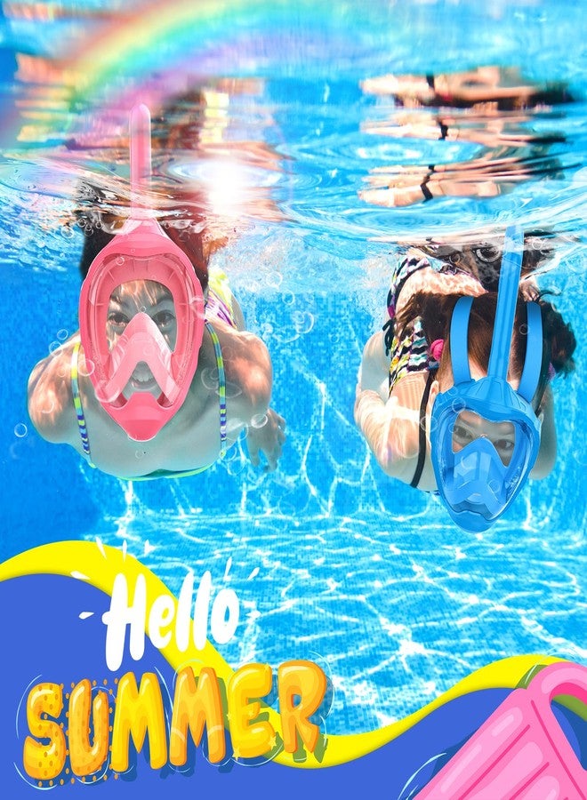 Jwintee Kids Snorkel Mask Full Face, Full Face Snorkel Mask for Kids, 180 Degree Panoramic View Snorkeling Gear for Kids, Kids Snorkeling Set Anti-Fog Anti-Leak - Image 2