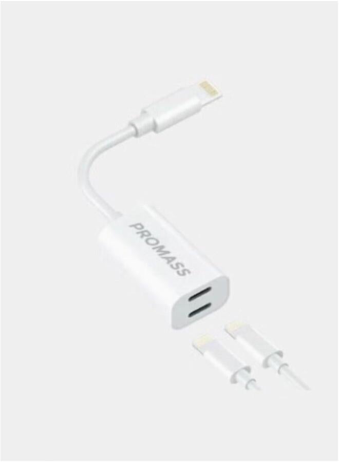 PROMASS Charger and Headphone Cable 2 in 1 Original For iPhone, White Color From Promass. - Image 1