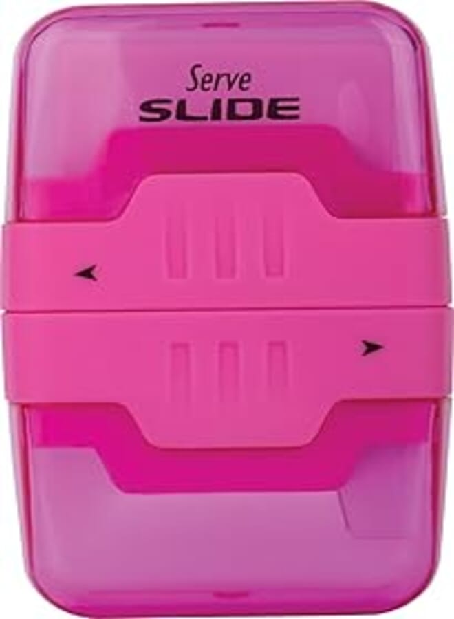 Serve Serve SV-SLIDE1FP SLIDE 2 in 1 Eraser and Sharpener - Fuchsia 