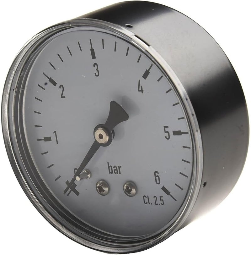 مقياس ضغط الهواء والمياه من النحاس 0-6 بار من الفولاذ المقاوم للصدأ لأنظمة المياه والهواء المضغوط - Image 4