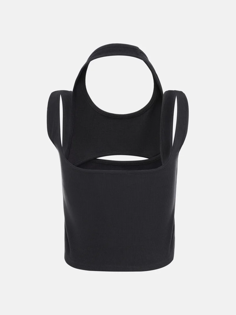 Lichi Cropped dual jersey top