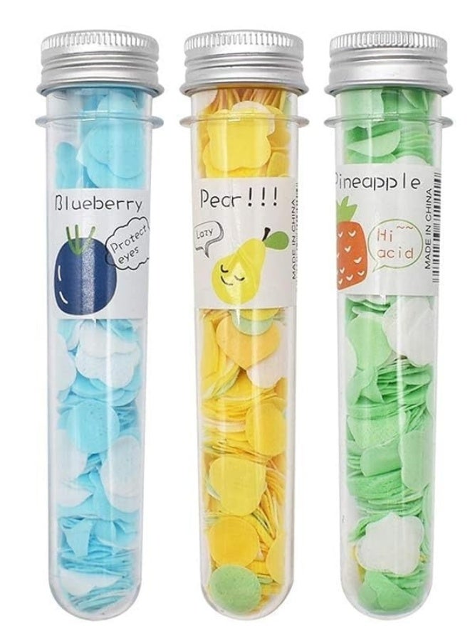 Paper Soap Disposable Mini Soap Sheets, Instant Dissolving Scented Hand Wash Flakes for Travel and Daily Hygiene, Portable Pocket Hand Cleanser Tube Bottle Pack of 3 - Image 1