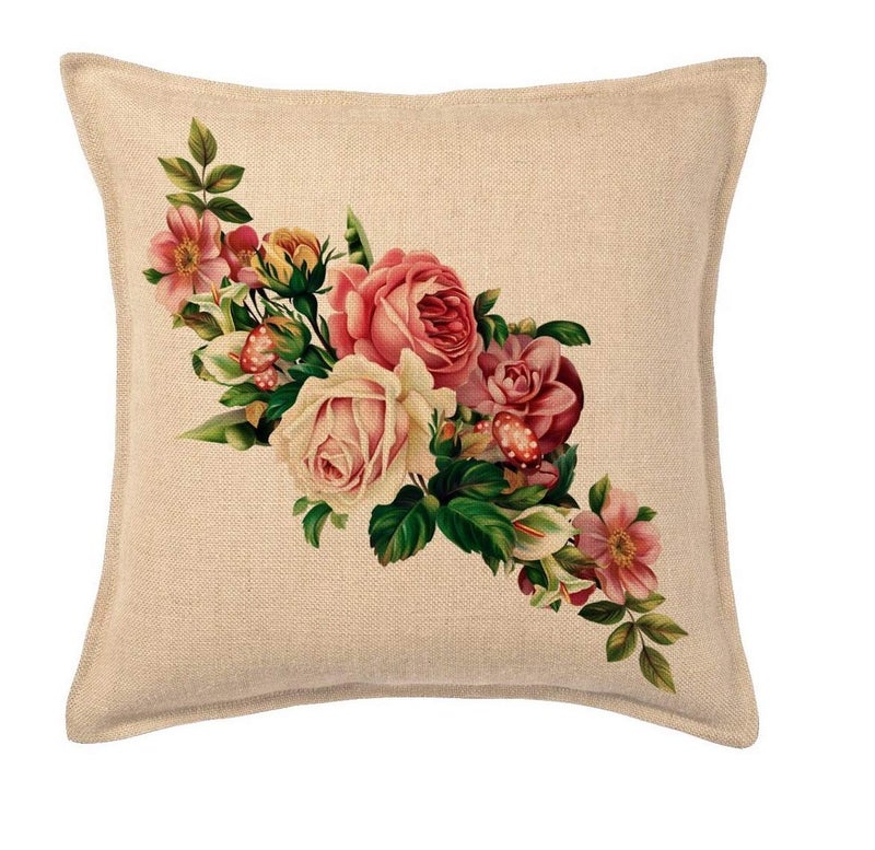 AEROHAVEN™ Set of 5 Decorative Hand Made Jute Throw/Pillow Cushion Covers - CC07 - (18 x 18 Inch) - Image 1
