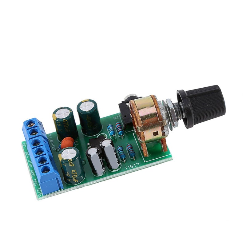 DC 12V Stereo Audio Amplifier Board With Volume Control Potentiometer For Tape Recorder Speaker - Image 3