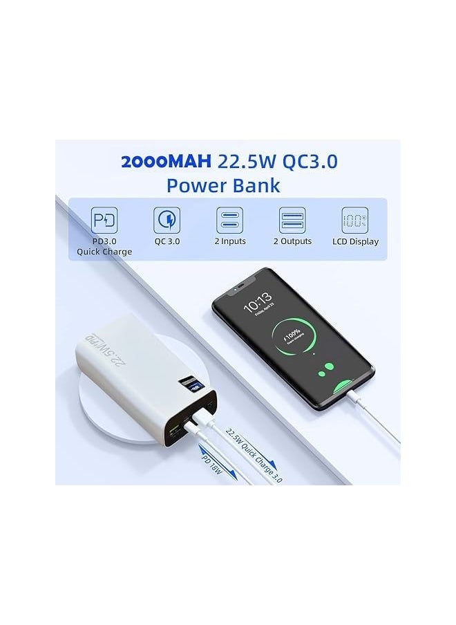Power Bank, 20000mAh Fast Charging Portable Charger, 22.5W Powerbank with USB C Input & Output