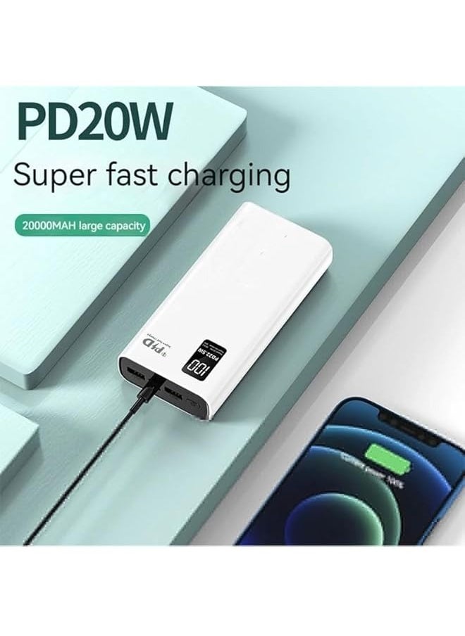 Power Bank, 20000mAh Fast Charging Portable Charger, 22.5W Powerbank with USB C Input & Output