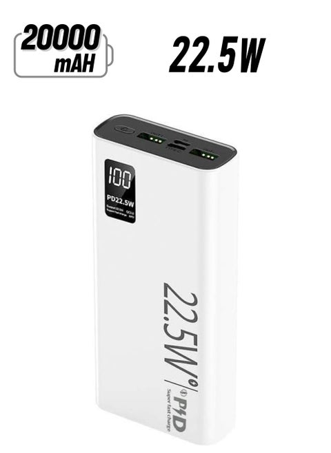 Power Bank, 20000mAh Fast Charging Portable Charger, 22.5W Powerbank with USB C Input & Output