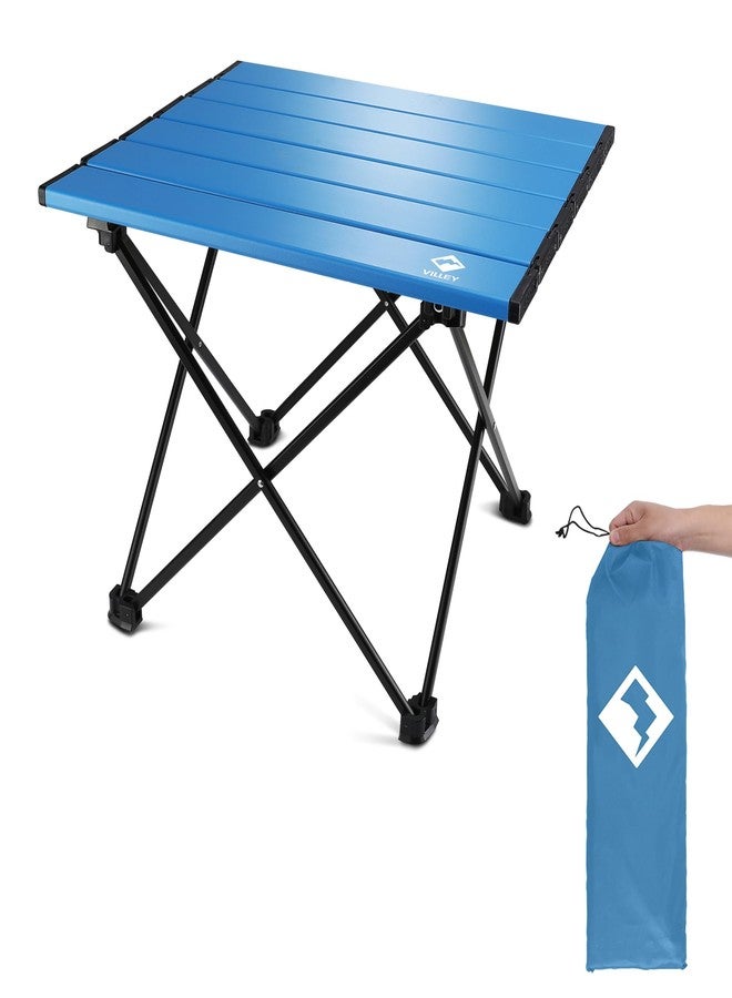 VILLEY blue medium size folding camping table - Image 1