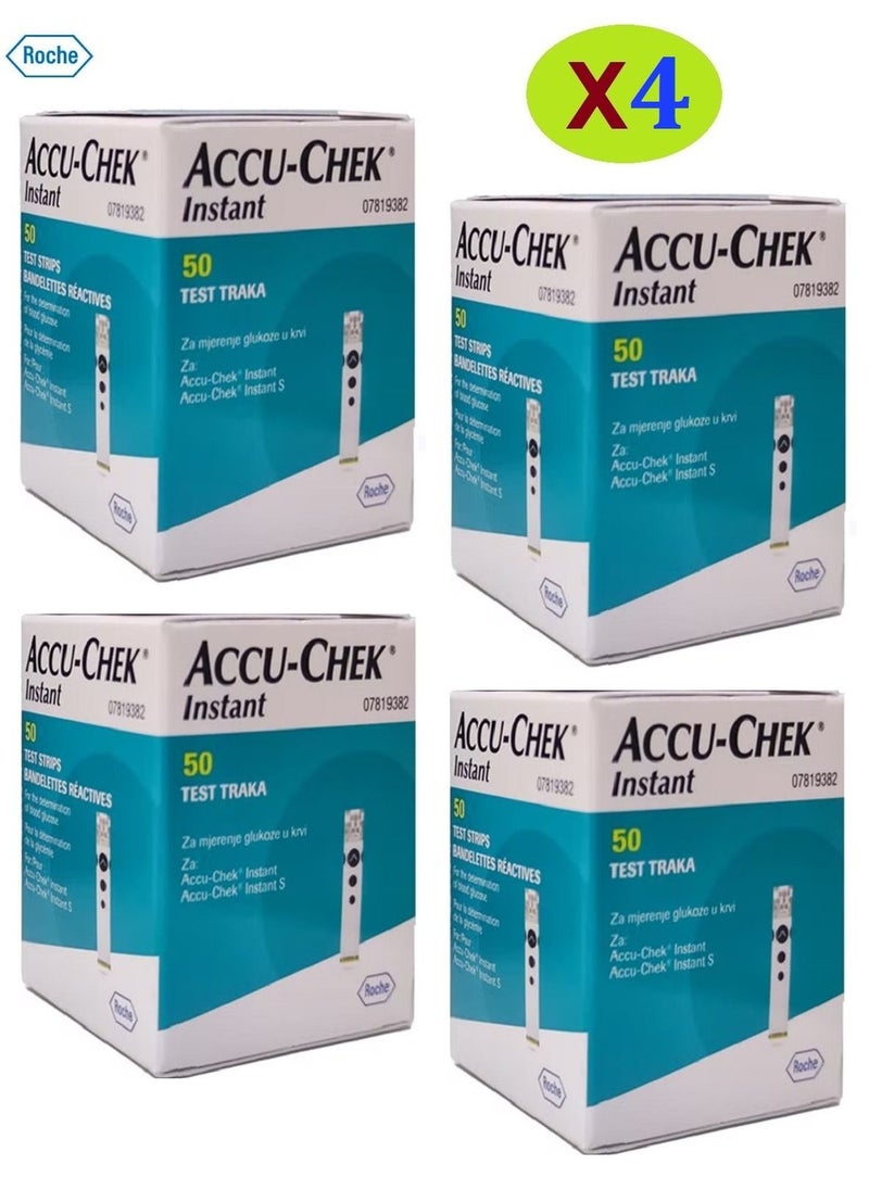 INSTANT 50-Piece Accu Chek Instant Blood Glucose Test Strip Set (4 packs)  - Image 1