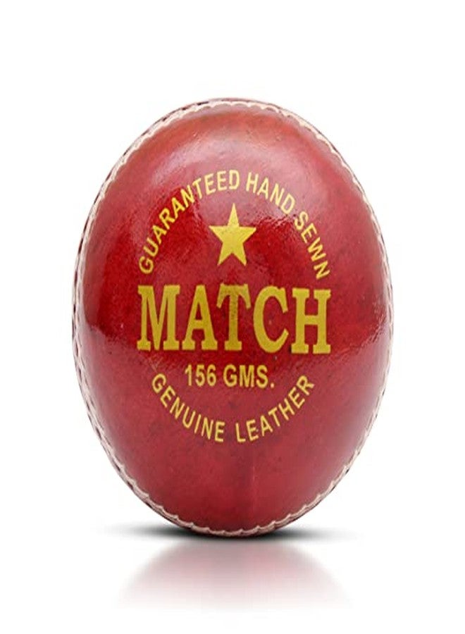 PSE Priya Sports Leather Match Cricket Ball Red Pack of 6 (2Part) - Image 4