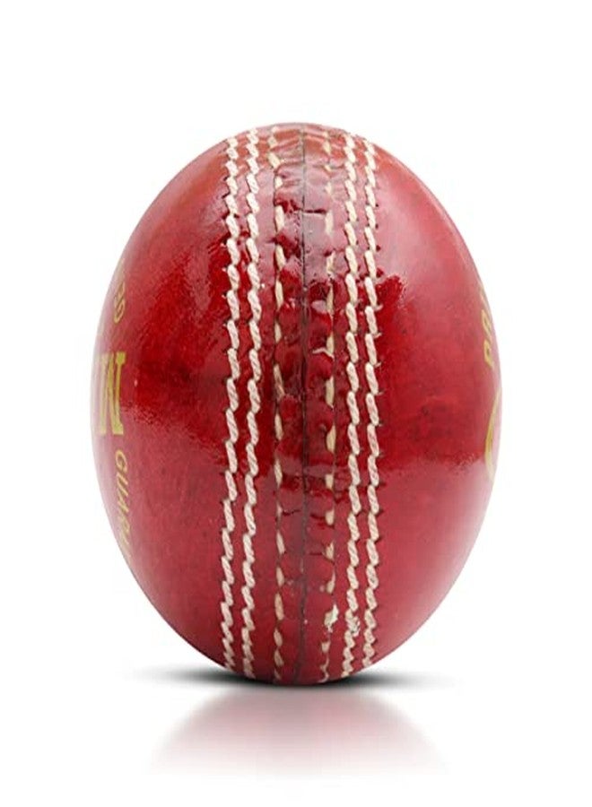 PSE Priya Sports Leather Match Cricket Ball Red Pack of 6 (2Part) - Image 3