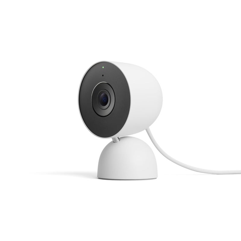 Google Nest Cam Indoor (Wired, 3rd Gen) - Security Camera with 2K Video and Gemini, Night Vision, 2-Way Audio, Works with Google Home - 2025 Model - Snow - Image 1