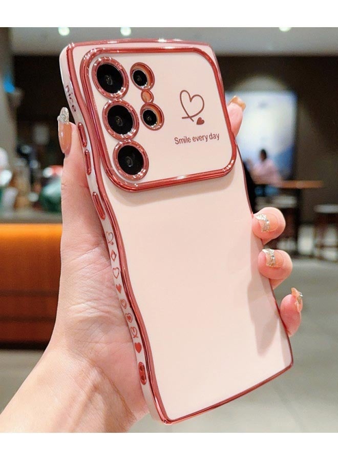 Samsung Galaxy S26 Ultra Case, Soft TPU Material, [Wireless Charging Compatible][Screen and Camera Protection][Luxury Electroplated Edge] Stylish Heart Design Drop Protection Cover for Samsung Galaxy S26 Ultra 6.9 inch, Pink - Image 5