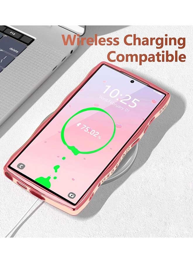 Samsung Galaxy S26 Ultra Case, Soft TPU Material, [Wireless Charging Compatible][Screen and Camera Protection][Luxury Electroplated Edge] Stylish Heart Design Drop Protection Cover for Samsung Galaxy S26 Ultra 6.9 inch, Pink - Image 4