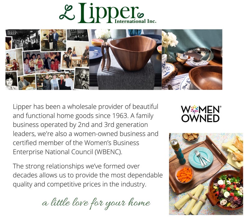 Lipper International Acacia Large Wave Bowl with Servers, 162.31 fl.oz.,Brown - Image 3