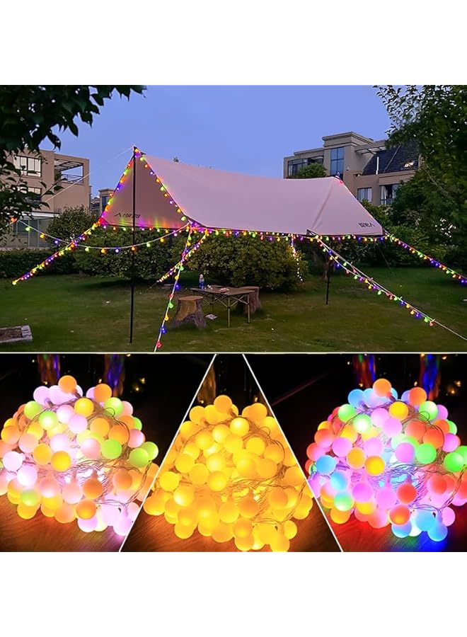 The Bros أضواء خيطية متغيرة الألوان بلا حدود بطول 66 قدم/20 متر و200 لمبة LED، أضواء كروية سحرية تعمل بالـ USB مع مؤقت عن بُعد، 11 وضعًا للأضواء الداخلية والخارجية للحفلات والزفاف وغرفة النوم والفناء والحديقة والتخييم وزينة عيد الميلاد. - Image 4