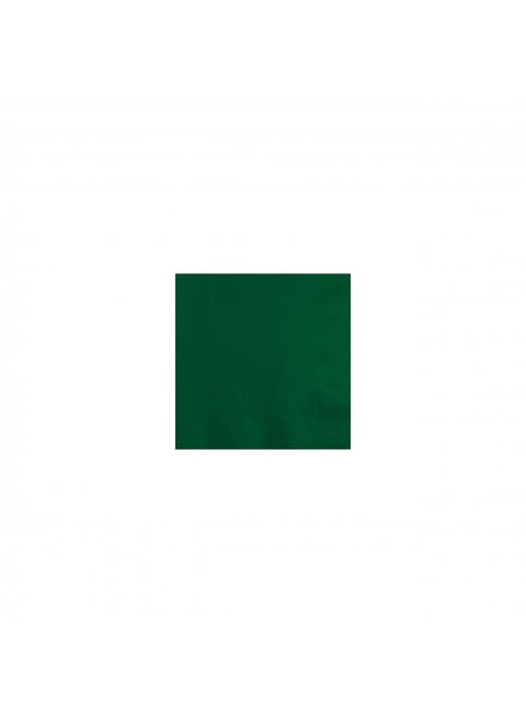 Creative Converting Touch of Color 2-Ply 50 Count Paper Beverage Napkins, Hunter Green - 803124B