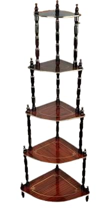 APEROL DESIGN 5Tier ShelvesWall Corner Stand for Living Room Floor Standing Shelves Wood - Image 1