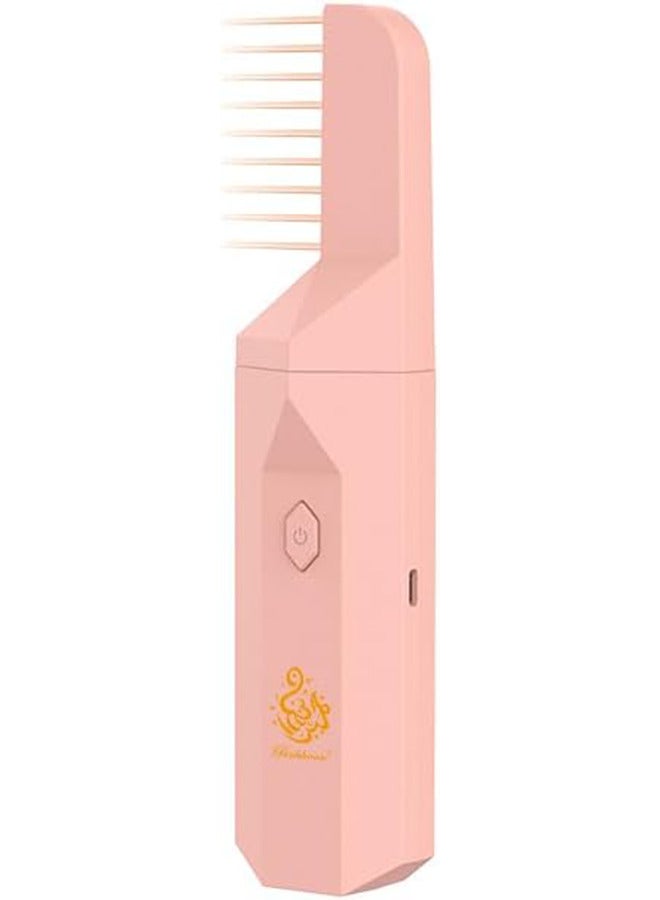 بخون مبخرة شعر كهربائية V3 برأس مشط للشعر ورأس للاستخدام للسيارة والمنزل لون وردي - Image 3