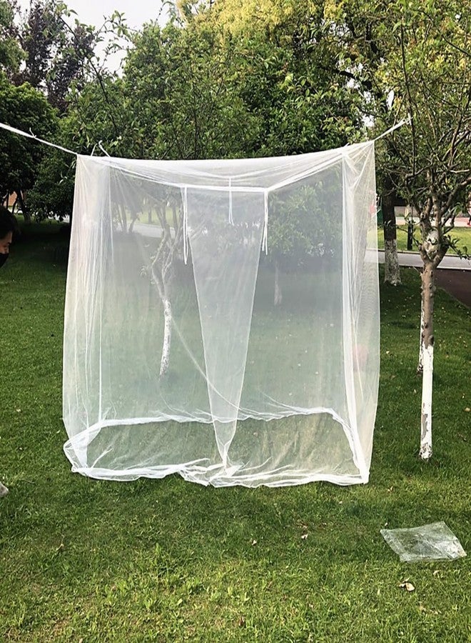Takelablaze Large Mosquito Net 4 Corners Mosquito Net L78 X W86 X H78 inches Rectangular Mosquito Mesh Canopy for Camping Home Outdoor Travel Dormitory Decor - Image 1