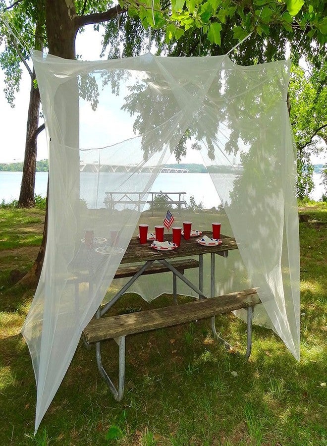 Takelablaze Large Mosquito Net 4 Corners Mosquito Net L78 X W86 X H78 inches Rectangular Mosquito Mesh Canopy for Camping Home Outdoor Travel Dormitory Decor - Image 4