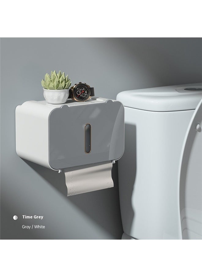 Generic Wall Mounted Paper Roll Box Grey 20.5x14x14cm，Automatic Paper Towel Dispenser Touchless for Kitchen Bathroom Wall Under Counter Mount Auto Cabinet Smart  - Image 2