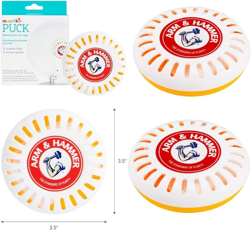 Munchkin Odor Eliminator Cartridges 2 Pack Lavender Scent Baking Soda Puck Diaper Pail Deodorizer - Image 2
