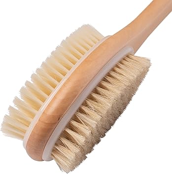 KPro Back Brush with Long Handle Body Brush Long Soft and Hard bristles - Image 3