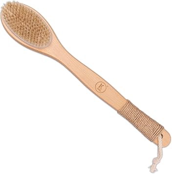KPro Back Brush with Long Handle Body Brush Long Soft and Hard bristles - Image 4