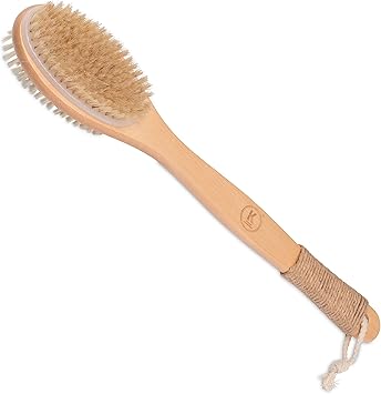 KPro Back Brush with Long Handle Body Brush Long Soft and Hard bristles - Image 1