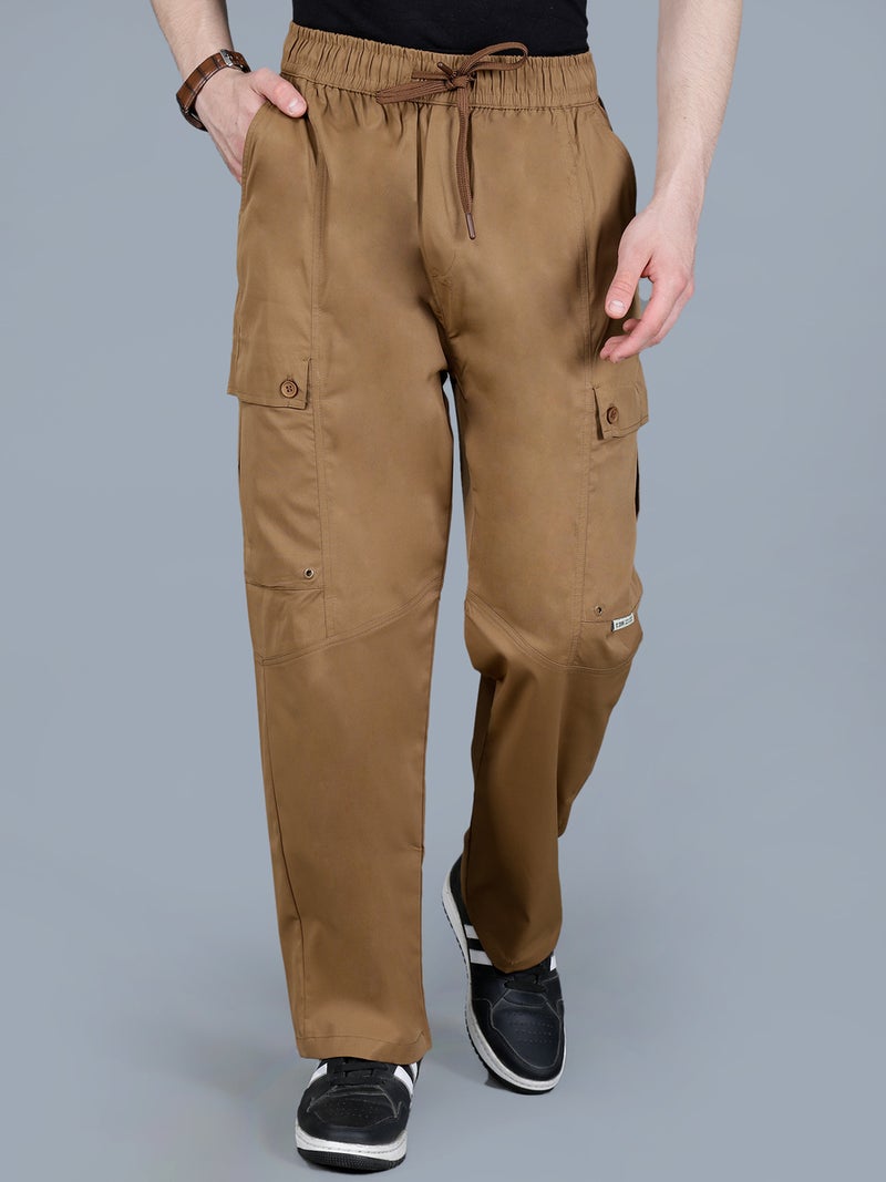 فورت كولينز بنطلون كارجو رجالي سادة مع رباط - Image 1