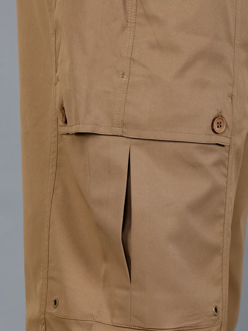 فورت كولينز بنطلون كارجو رجالي سادة مع رباط