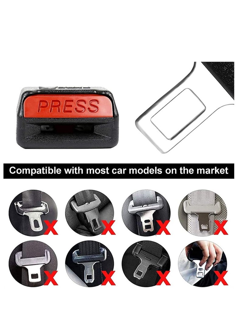 PAMEER 2 Pack Car Seat Belt Extender Universal Adjustable Car Safety Seat Belt Clip Buckle for Seat Belt Extension Fits Most Cars Seat Belt Buckle Alert Muffler  - Image 3