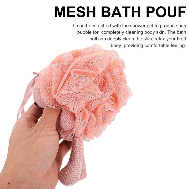 FAVOMOTO Pink Mesh Shower Loofah Exfoliating Body Scrubber Cartoon Animal Bath Sponge for Women Bathing - Image 5