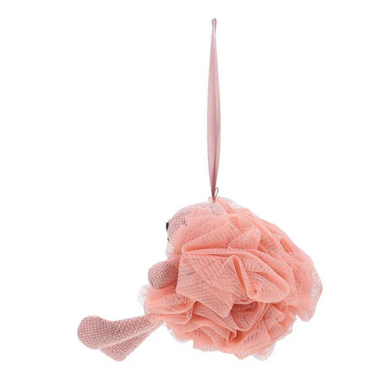 FAVOMOTO Pink Mesh Shower Loofah Exfoliating Body Scrubber Cartoon Animal Bath Sponge for Women Bathing - Image 2