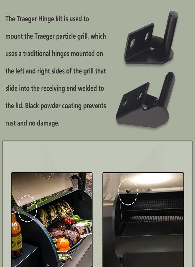 ZHIXING Lid Hinge Kit, 1 x Left Side &1 x Right Side Hinge - Included Installation Hardware fit for Many Models (KIT0001) - Image 4