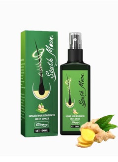 Hair Nourishing Growth Spray, Green Ginger Hair Regrowth Spray, Moisturizing Fast Growth Anti-Defixation Spray Growth Solution, Organic Growth Plus Nourishing Ginger Spray for Men and Women(100ML)