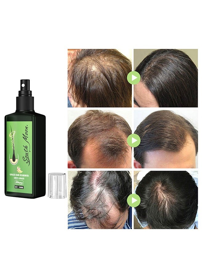SOUTH MOON - Hair Nourishing Growth Spray, Green Ginger Hair Regrowth Spray, Moisturizing Fast Growth Anti-Defixation Spray Growth Solution, Organic Growth Plus Nourishing Ginger Spray for Men and Women(100ML) - Image 1