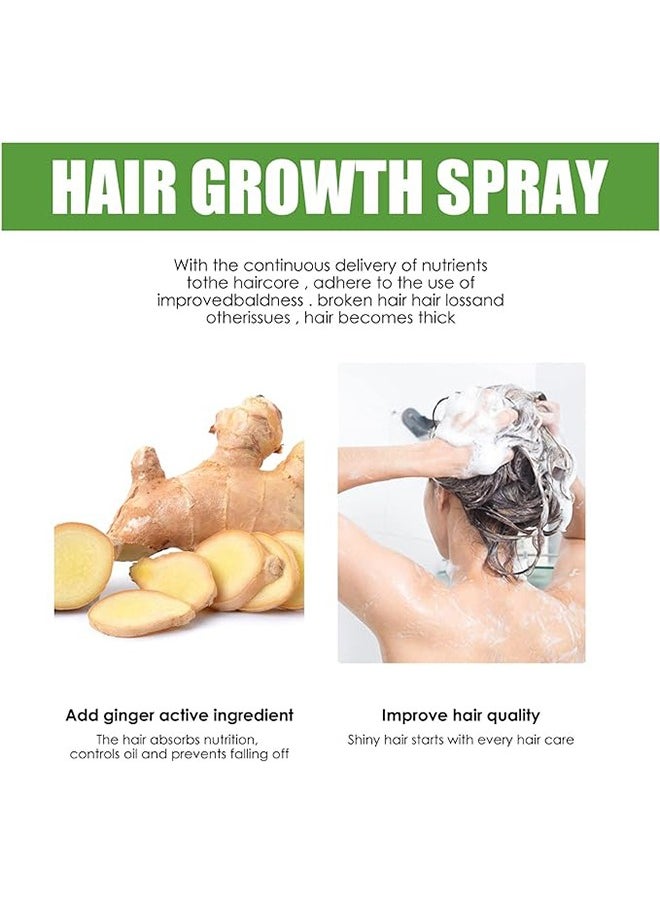 SOUTH MOON - Hair Nourishing Growth Spray, Green Ginger Hair Regrowth Spray, Moisturizing Fast Growth Anti-Defixation Spray Growth Solution, Organic Growth Plus Nourishing Ginger Spray for Men and Women(100ML) - Image 1