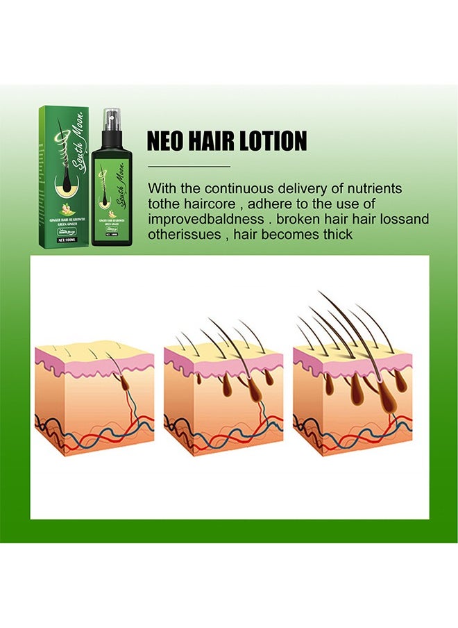 SOUTH MOON - Hair Nourishing Growth Spray, Green Ginger Hair Regrowth Spray, Moisturizing Fast Growth Anti-Defixation Spray Growth Solution, Organic Growth Plus Nourishing Ginger Spray for Men and Women(100ML) - Image 1