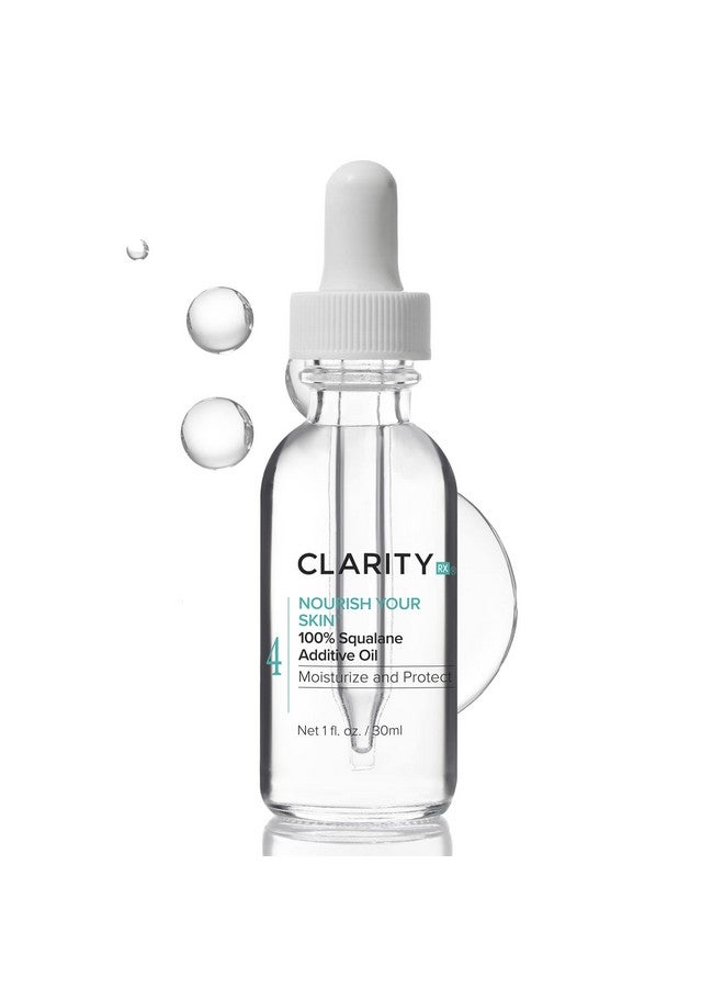 كلاريتي آر إكس ClarityRx Nourish Your Skin زيت مرطب سكوالين 100%، زيت طبيعي مضاد للشيخوخة للوجه مع مضادات الأكسدة للبشرة الجافة (1 أونصة سائلة) - Image 1
