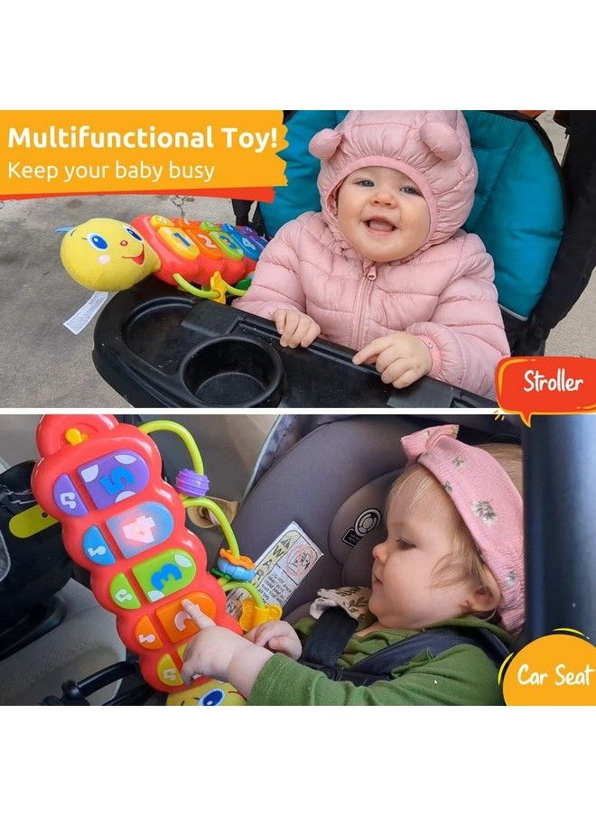KiddoLab Lira The Caterpillar Crib Toys With Music And Lights. Baby Activity Stroller And Carseat Toys For Infants Learning. Baby Musical Light Up Toy Piano Stroller Toys 3 Months Old Toys For Babies  - Image 3