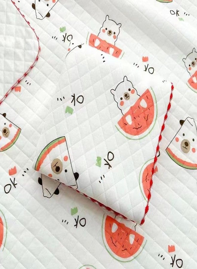 Reexplore Ultra Super Soft 100% Knitted Cotton Baby Swaddle Cloth | Soft Cotton Sheets Baby Wrap Fluffy 3 Layered AC Wrapping Receiving Blanket for New Born Babies (85x85 Cm,)-Pack of 1 (White 5) - Image 1