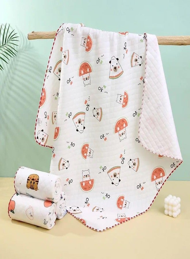 Reexplore Ultra Super Soft 100% Knitted Cotton Baby Swaddle Cloth | Soft Cotton Sheets Baby Wrap Fluffy 3 Layered AC Wrapping Receiving Blanket for New Born Babies (85x85 Cm,)-Pack of 1 (White 5) - Image 2
