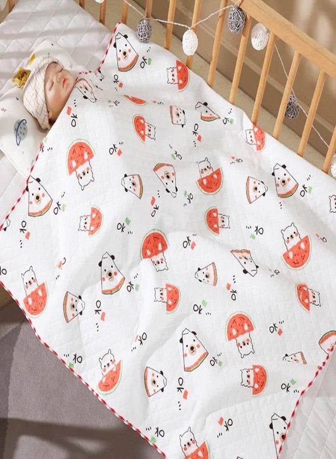 Reexplore Ultra Super Soft 100% Knitted Cotton Baby Swaddle Cloth | Soft Cotton Sheets Baby Wrap Fluffy 3 Layered AC Wrapping Receiving Blanket for New Born Babies (85x85 Cm,)-Pack of 1 (White 5) - Image 3